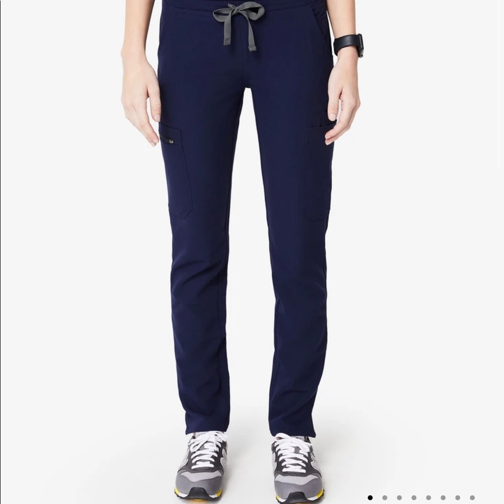 Figs Navy Yola Skinny Leg Scrub Pant